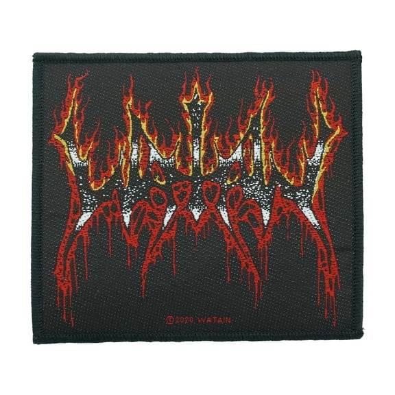 Watain Men's Flaming Logo Woven Patch Black