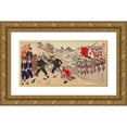 thumbnail image 1 of Watanabe Nobukazu 18x11 Gold Ornate Wood Frame and Double Matted Museum Art Print Titled - A Record of Future Events in the Sino-Japanese War the Fall of Beijing and the Surrender of Chinese, 1 of 4