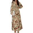 thumbnail image 1 of Wataxii Long Sleeve Dress for Women Casual Maxi Dress Boho Evening Dresses Wedding Guest Dresses Cocktail Party Vacation Beach Dress, 1 of 8