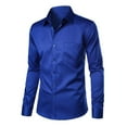 Wataxii Men's Button Down Dress Shirts Urban Stylish Long Sleeve Shirts Casual Slim Fit Button