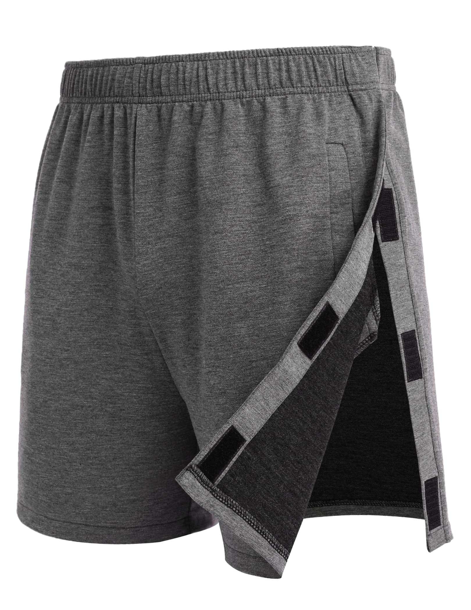 Wataxii Unisex Tear Away Short Gym Basketball Short Men's Short Cotton