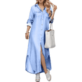 thumbnail image 1 of Weardear Women Dresses Long Sleeve Maxi Dress for Women Beach Casual Shirt Dress Long Dresses Button Front Flowy Dresses, 1 of 5