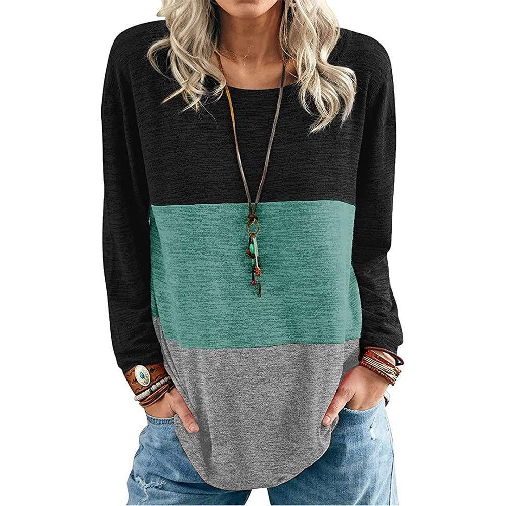 Wataxii Womens Long Sleeve Tops Fall Clothes for Womens Casual Tops for