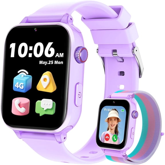 Watch 4G with GPS for Boys Girls, Smartwatch for Vioce Video Call SOS for 4-12 Bithday