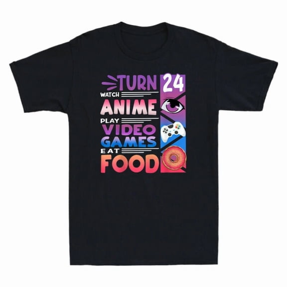 Watch Anime Play Video Games Eat Food Funny Gamer Otaku Life Unisex T-Shirt