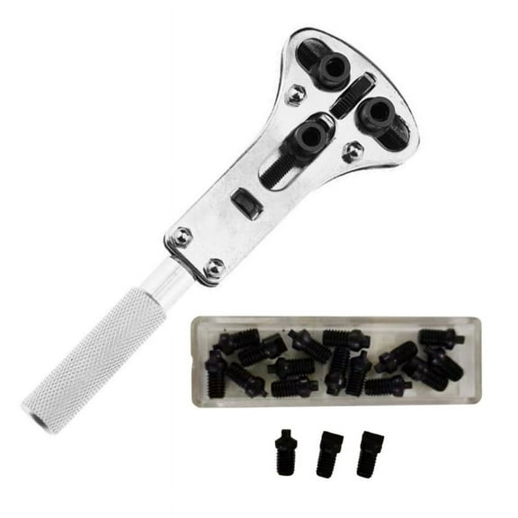 Watch Back Remover Tool with 18 Pcs Part Wrench Screw Remover Watch Back for Case Battery Cover Opener Repair Tool Set K