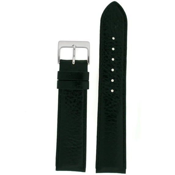 Watch Band Calfskin Leather Comfort Lite Padded Black Mens Width: 18mm Select Color (Black, Brown, Dark Brown, Blue or Red)