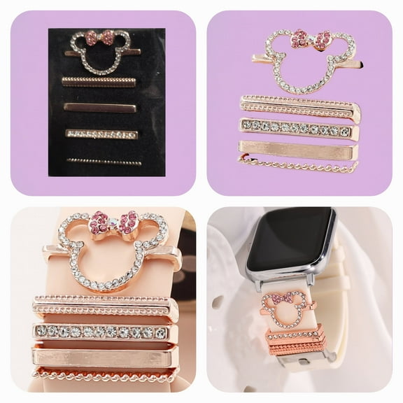 Watch Band Decorative Charm Buckles - Compatible with Samsung or Apple Smartphones