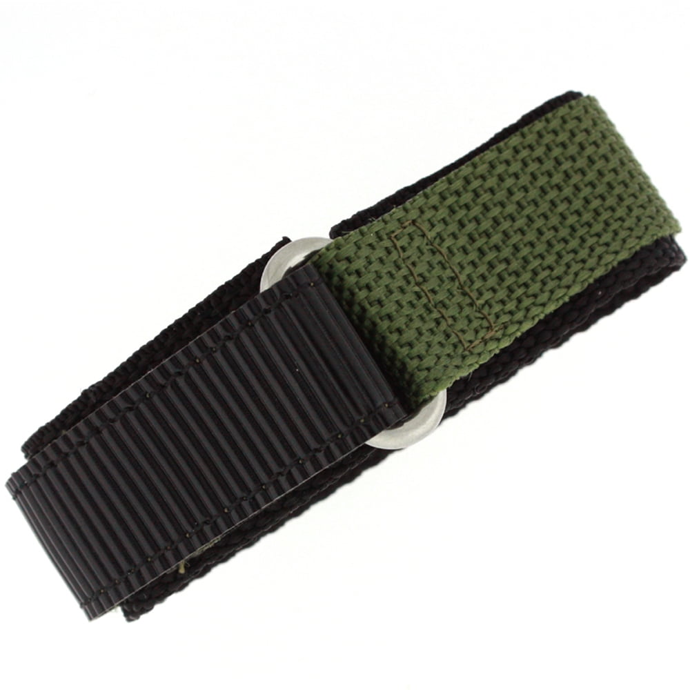 Nylon Hook & Loop Sport Watch Strap - Brown/Black