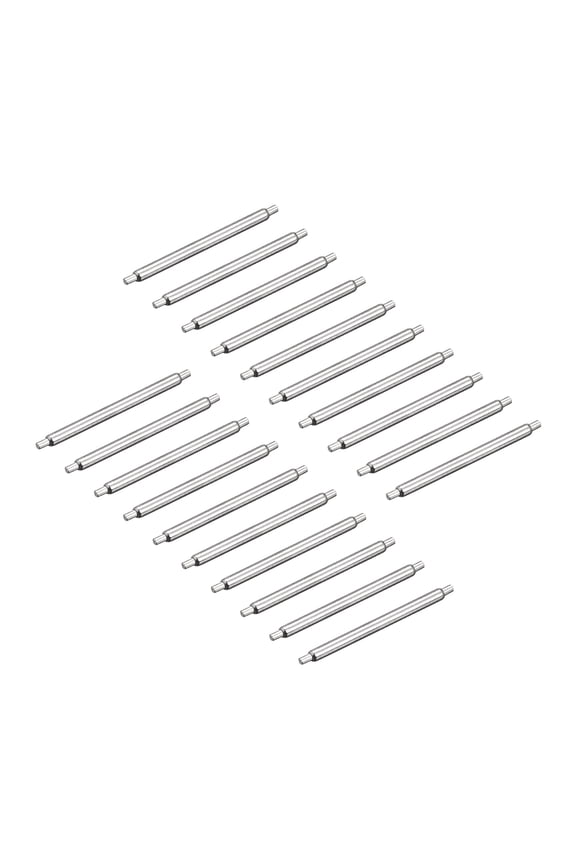 Watch Band Pin 15mm Spring Bar Pins 1.2mm Dia for Connects the Watch Strap to the Watch Case or Clasp 20 Pack