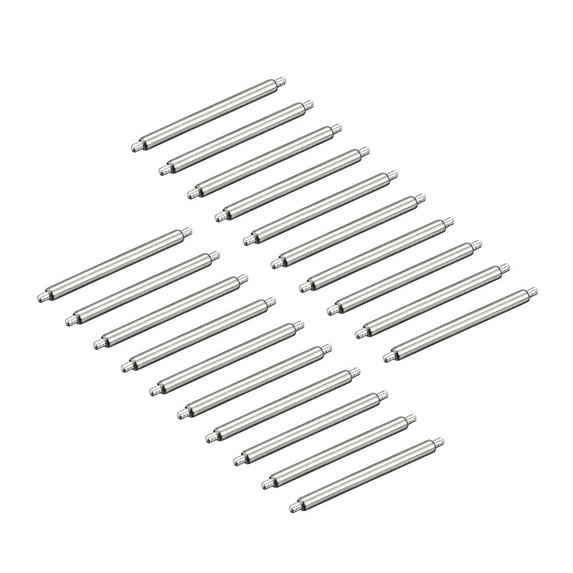 Watch Band Pin 15mm Spring Bar Pins 1.5mm Dia for Connects the Watch Strap to the Watch Case or Clasp 20 Pack