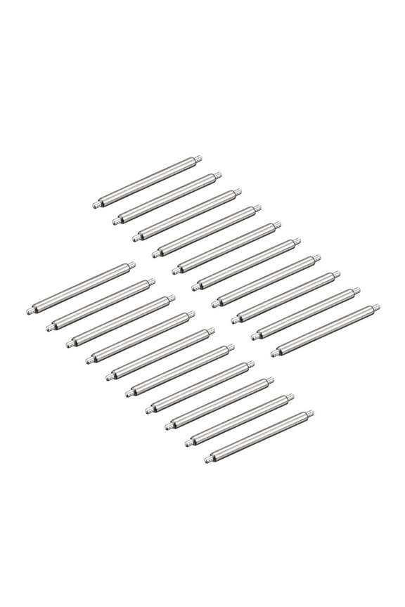 Watch Band Pin 15mm Spring Bar Pins 1.5mm Dia for Connects the Watch Strap to the Watch Case or Clasp 20 Pack