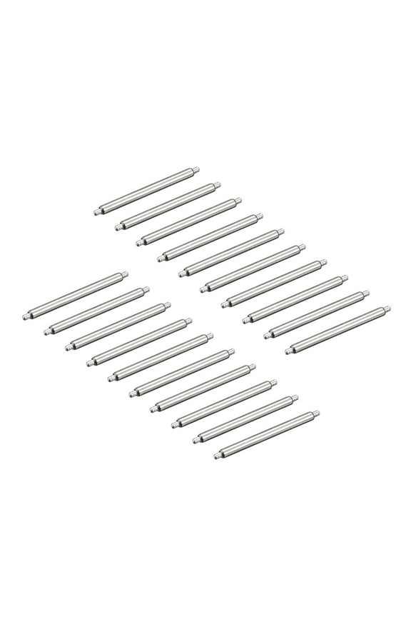 Watch Band Pin 16mm Spring Bar Pins 1.5mm Dia for Connects the Watch Strap to the Watch Case or Clasp 20 Pack