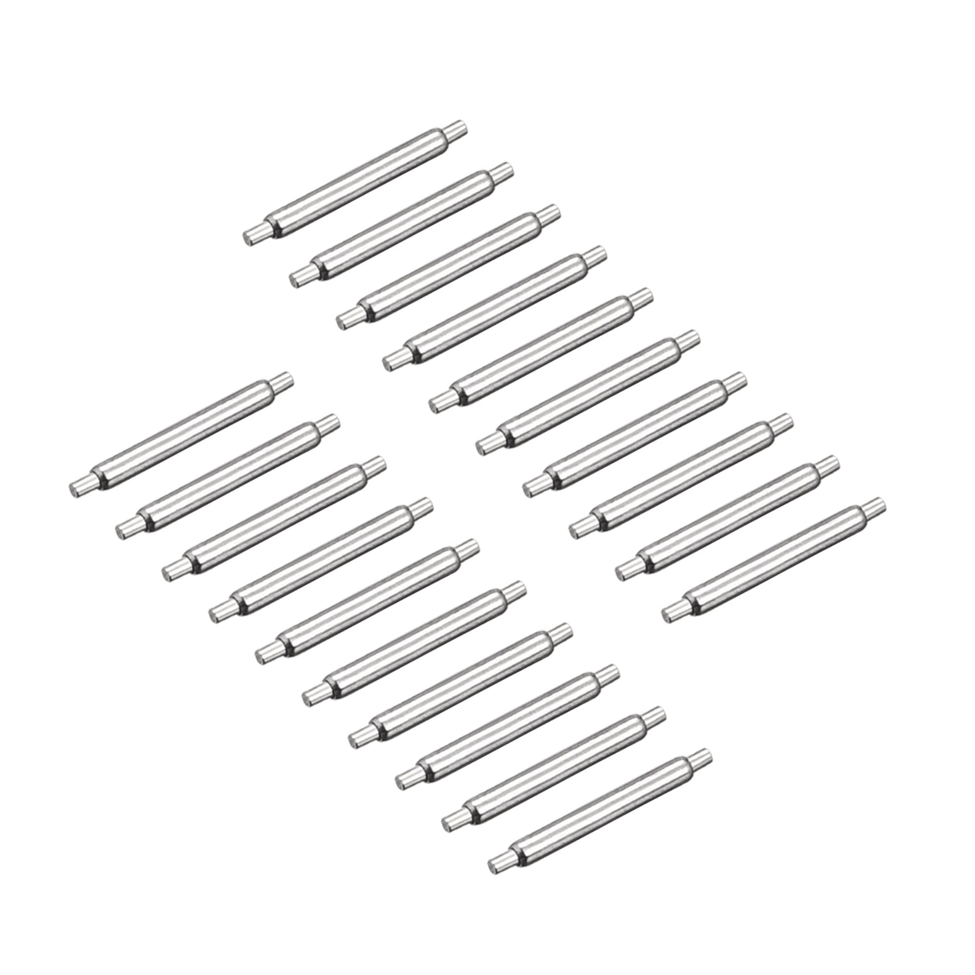 Spring Bar Pins 20mm x 1.5mm Double Fringe Stainless Steel Watch Band Pins  Replacement Watch Lug Link Pins 30Pcs 