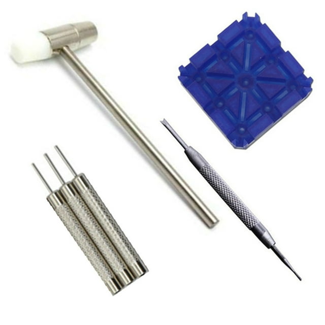 Watch Band Remover Tool Kit Portable Watch Block Hammer Spring Bar