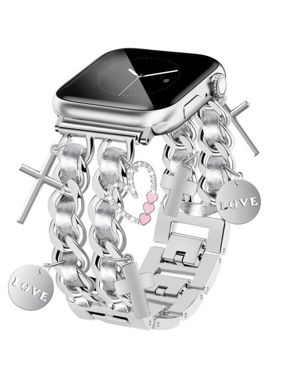 Watch Bands for Women Apple Watch Band 38mm 40mm 41mm 42mm (S11/10) Adjustable Unique Charms Metal Strap Cowboy Chain Bracelet for iWatch Series 11/10/9/8/7/6/5/4/3/2/1/SE