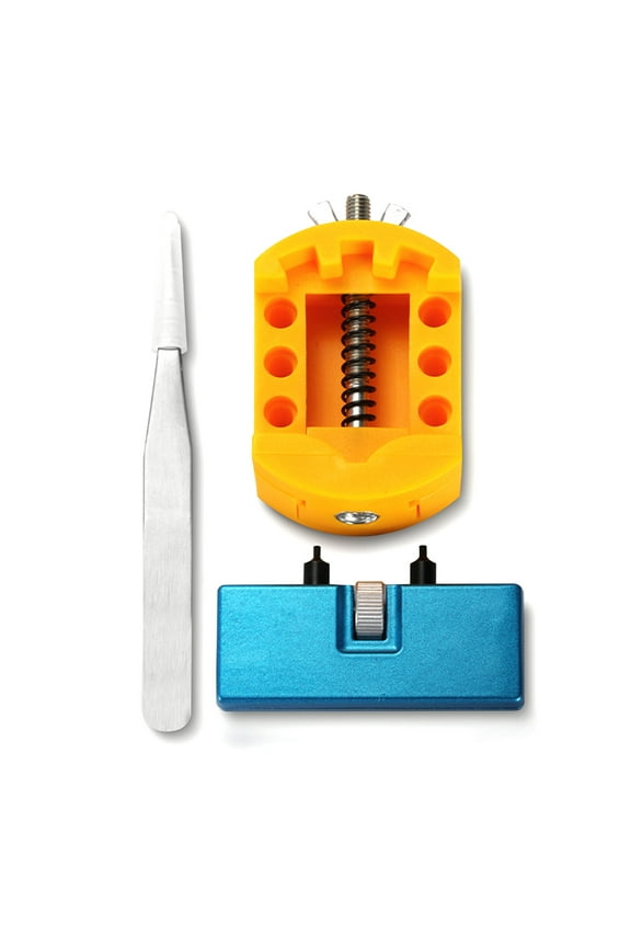 Watch Battery Replacement Tool Kit Watch Wrench Back Remover for Rotate Open Watch Cover Watch Case Opener Set with Watch Back Remover Holder and Tweezer Only for One Type of Watch