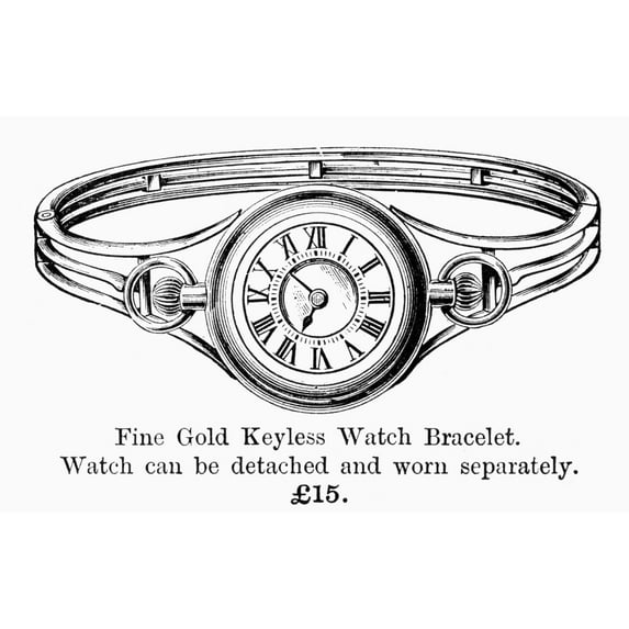 Watch Bracelet, 1891. /Nwoman'S Watch Bracelet, English, 1891. Poster Print by (18 x 24)