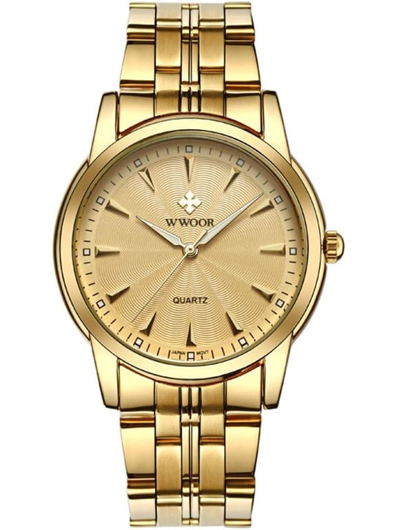 Watch Brands New Simple Men's Stainless Steel Fashion Wrist Watch Waterproof Casual Analog Quartz Watch (Gold & Blue & Black)