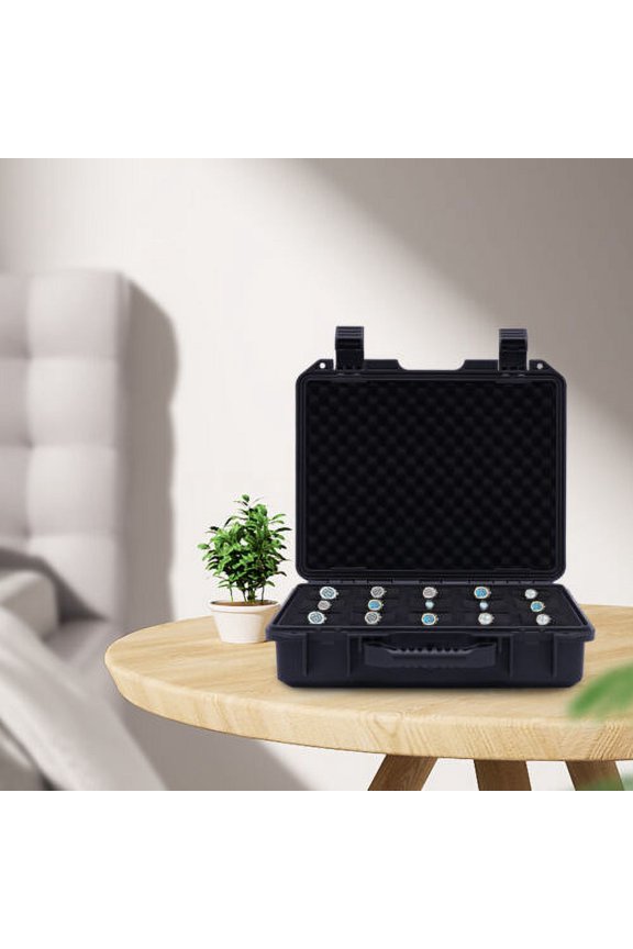 Watch Carry Case Watches of Various Sizes in a Padlockable Display Box