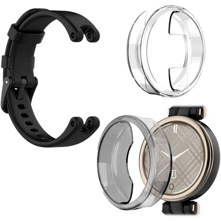 Watch Case (2+1Pack) Compatible for Garmin Lily, Watch Cover Anti-Scratch  High Definition and Soft Silicone Replacement 