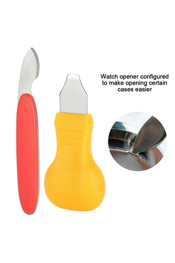 Watch Case Opener, Xshuai 2-Piece Professional Repair Kit, Stainless Steel Plastic Pry Tool for Watch Dial Back Removal