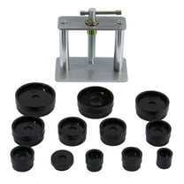 Watch Case Press Tool Kit with 13pcs/19pcs Dies for Watch Back Cover Replacement Watch Repair Set ABS Aluminum Watchmaker Tools Silver