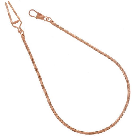 Watch Chain Rose Gold Copper Tone Belt Hook 16" Long Mens Adult Male