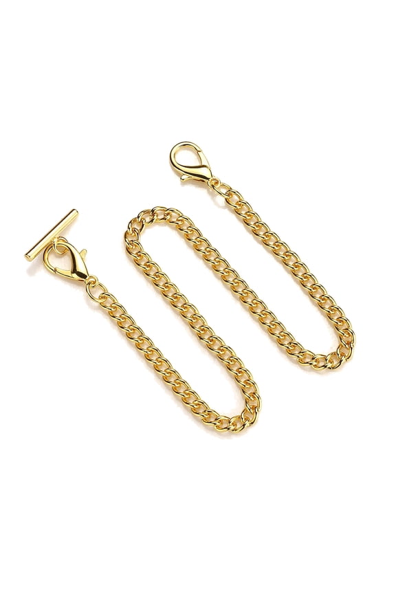 Watch Chains Fashion Replacement Chain for Antique Quartz Vintage Pocket Watch Alloy T-Bar Albert Chain Keys Pendant