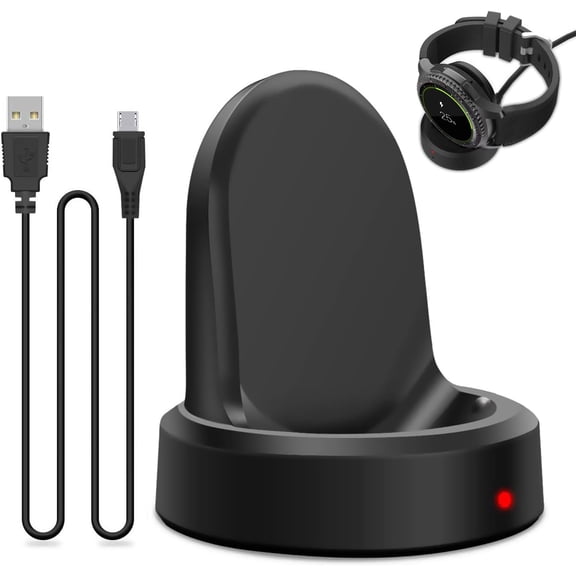 Watch Charger for Samsung Gear S2, Charging Dock with Micro USB Charging Cable, for Smausng Gear S3 S2 Classic, S3 Frontier, S4 Smart Watch