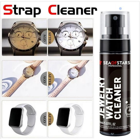Watch Cleaning Agent 80ml, Watch Strap and Metal Chain Cleaner, Resin and Rubber Strap Maintenance, Jewelry and Timepiece Care, Gentle and Safe