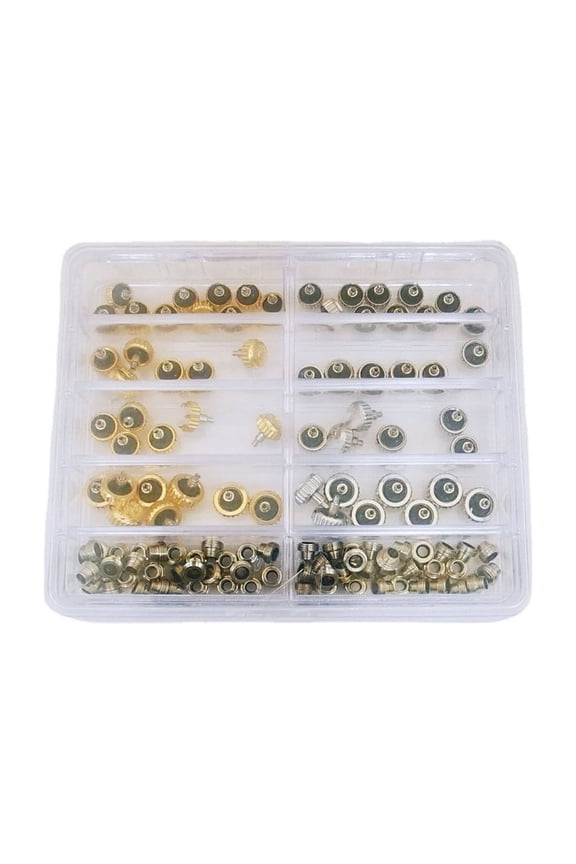 Watch Crowns Stem Replacement Part Alloy Steel Accessories for Watch Repair and Maintenance Watchmaker Tool