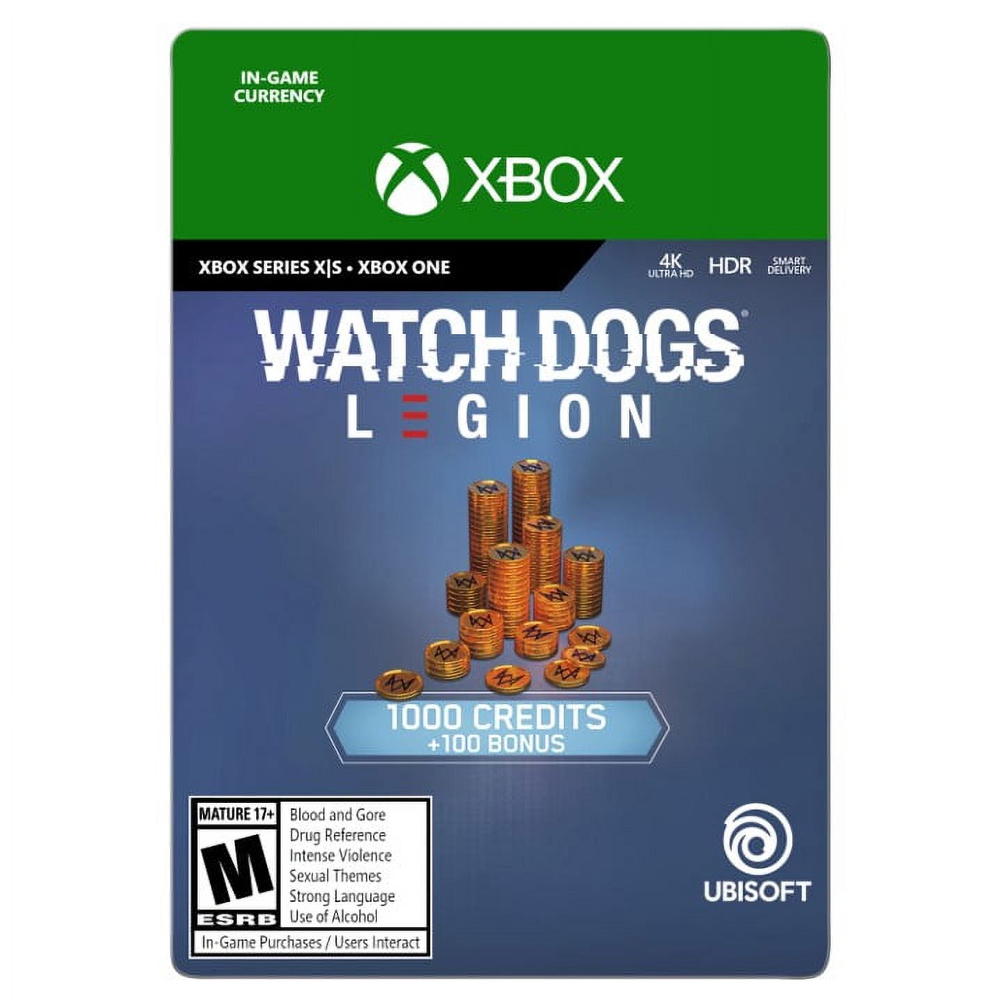 Watch Dogs®: Legion Credits Pack - 1,100 Credits, Ubisoft, Xbox [Digital Download]
