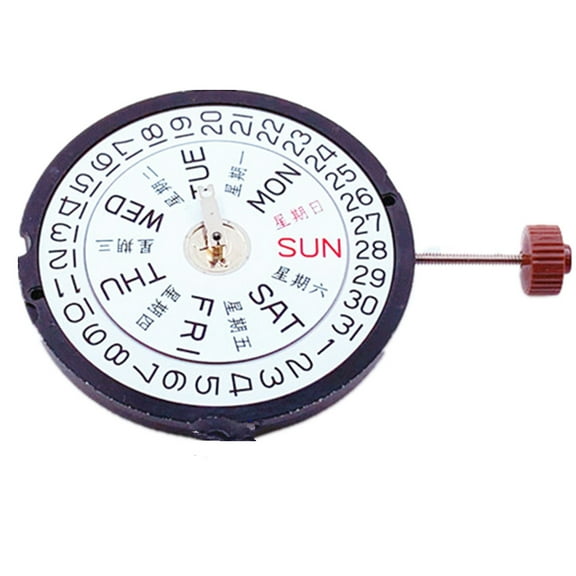 Watch Dual Calendar Quartz Movement Date At 3H Replacement for Swiss for RONDA for Lambda 517