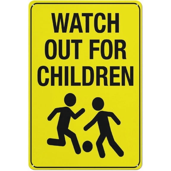 Watch For Children Sign 8"x12" Rust Free Aluminum Signs Outdoor, Metal Tin Sign For Home, Business, Yard