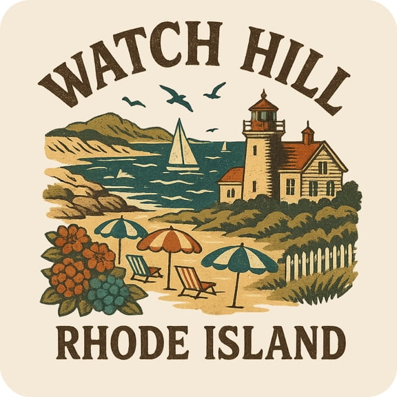 Watch Hill Rhode Island Keepsakes Souvenir Vinyl Sticker – Destination Travel Keepsake Collectible (3-Inches Wide)