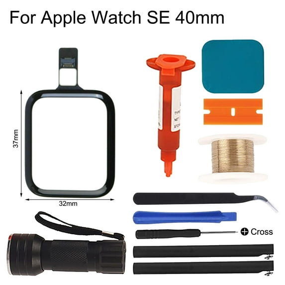 Watch LCD Front Glass Cover Digitizer Replacement with Flex Cable for Apple Watch Series 2/3 4 5 SE