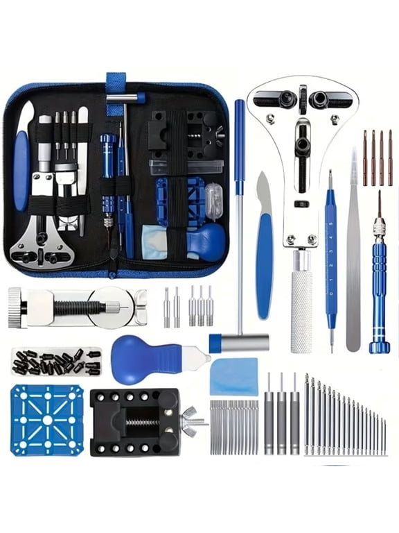 Watch Repair Kit Professional 208 PCS Watch Tools Kits Battery Replacement Watchband Link Remover Adjustment Watch Back Removal Opener Spring Bar Repair with Carrying Case