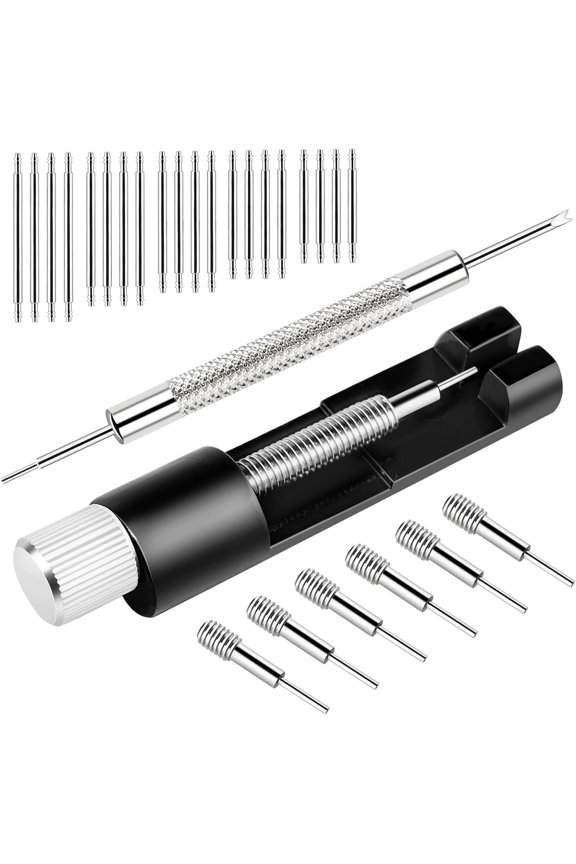 Watch Link ,  Watch Band Tool Kit to Adjust and Remove Bracelet, Pin Remover for Sizing Strap, Adjust Watches Repair Kit With a Pin Punch, 6 count Extra , 20 count Spring Bars