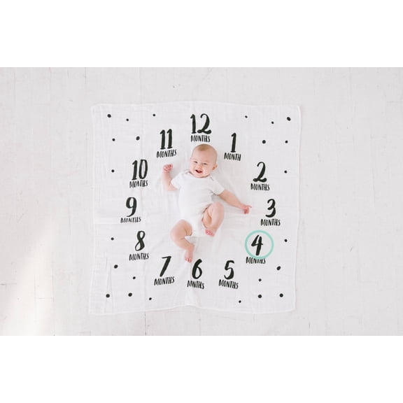 Watch Me Grow Cotton Muslin Photo Blanket QGM22418