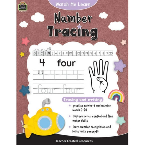 Teacher Created Resources Watch Me Learn: Number Tracing (TCR 8394)