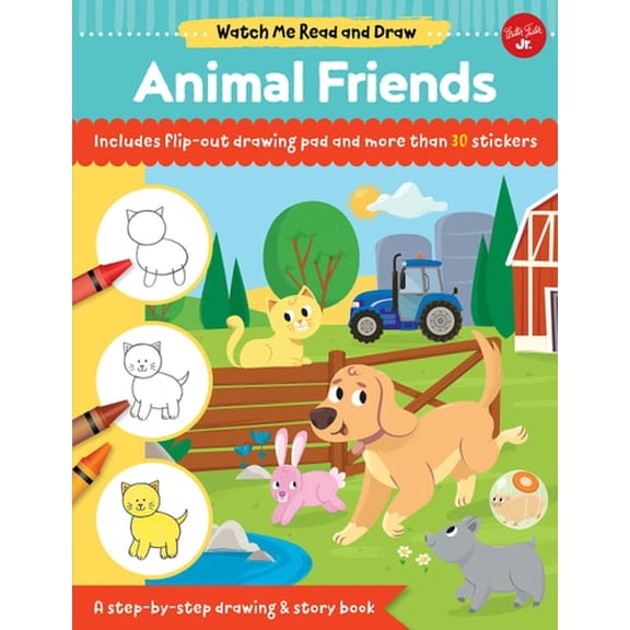 Pre-Owned Watch Me Read and Draw: Animal Friends: A Step-By-Step Drawing & Story Book (Paperback) 163322659X 9781633226593