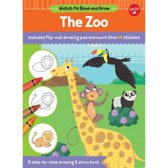 Pre-Owned Watch Me Read and Draw: The Zoo: A step-by-step drawing & story book Paperback