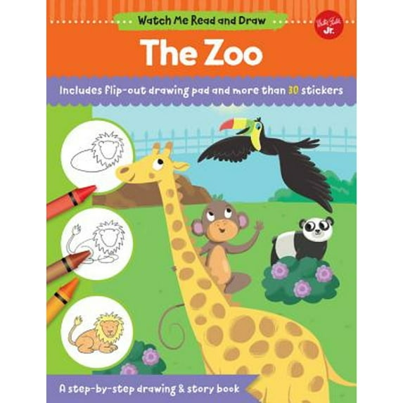 Pre-Owned Watch Me Read and Draw: The Zoo: A Step-By-Step Drawing & Story Book (Paperback) 1633225372 9781633225374