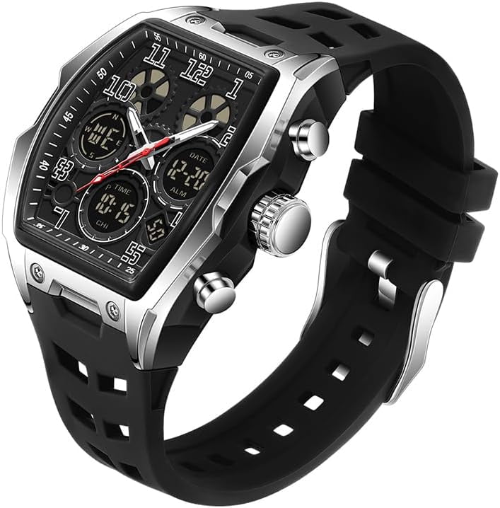 Watch for Men Fashion Hollow Unique Rectangle Dial Wristwatch ...