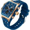 thumbnail image 1 of Watch for Men Fashion Hollow Unique Rectangle Dial Wristwatch Waterproof Sport Digital Analog Dual Time Display Stopwatch Punk Cool Design Silicon Strap Dress Watch, 1 of 6