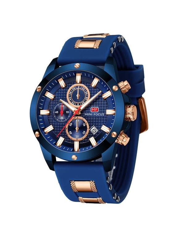 Watch for Men Sport Military Waterproof Chronograph Mens Watches Analog Quartz Big Face Classic Stylish Fashion Casual Designer Business Work Wrist Watch Elegant Gift for Men
