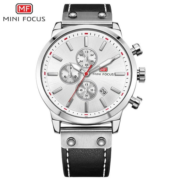Watch Men Waterproof Leather Strap Wristwatch Quartz Luxury