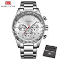thumbnail image 1 of Watch Men Waterproof Stainless Steel Luxury Quartz Sport Watch Men's Wristwatches Calendar, 1 of 6