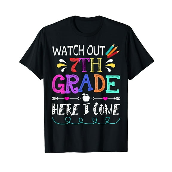 Watch Out 7th Grade Here I Come Funny Back To School T-Shirt
